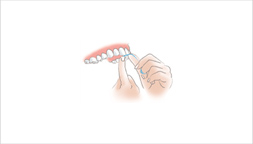 挿入の仕方 上の歯への挿入の仕方3