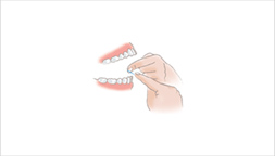 挿入の仕方 下の歯への挿入の仕方1