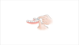 挿入の仕方 下の歯への挿入の仕方3